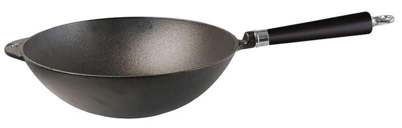 Ronneby Bruk, Wokpanna Gjutjärn 32 cm Svart Trähandtag
