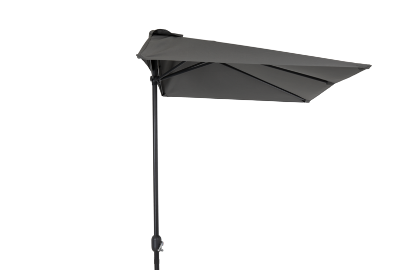Brafab Cambre Halvt Parasoll 130x250 cm Antracit/Grå