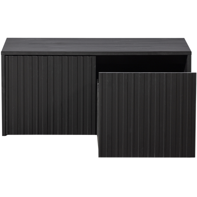 WOOOD NEW GRAVURE Bänk i Svart Furu [FSC]