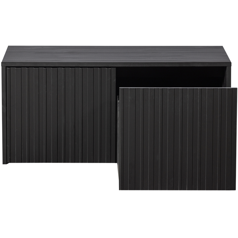 WOOOD NEW GRAVURE Bänk i Svart Furu [FSC]