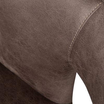 WOOOD PERMIT Matstol i Läderlook Svart/Grå 2 st