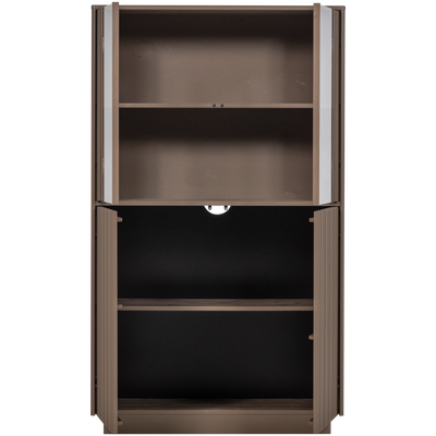 WOOOD Nova Låg Vitrinskåp Furu Truffle [FSC]