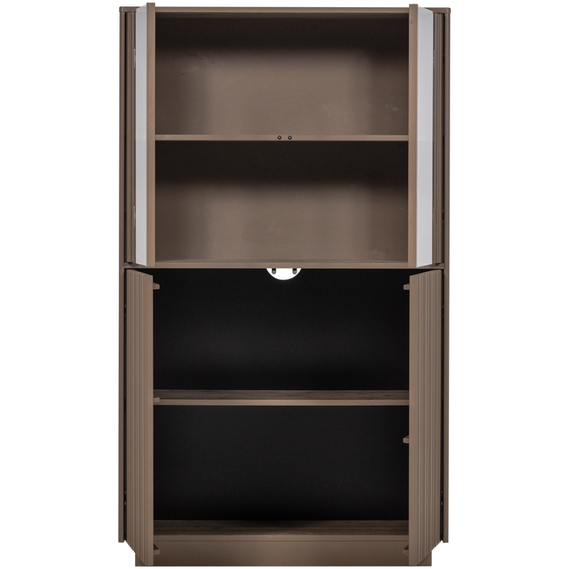 WOOOD Nova Låg Vitrinskåp Furu Truffle [FSC]