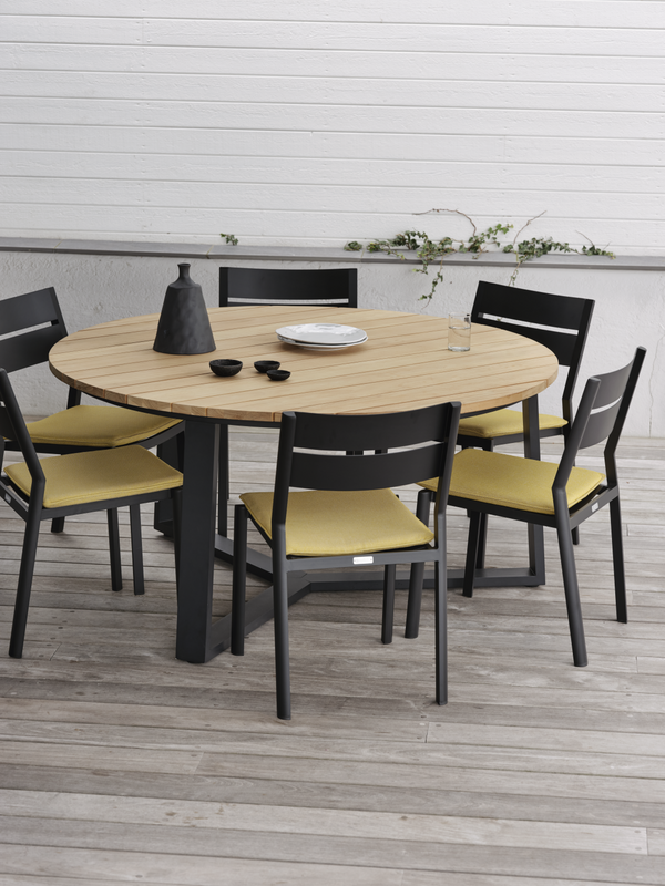Brafab Laurion Matbord Svart/Teak