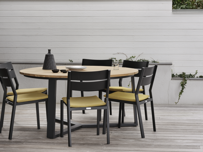 Brafab Laurion Matbord Svart/Teak