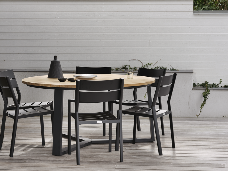 Brafab Laurion Matbord Svart/Teak