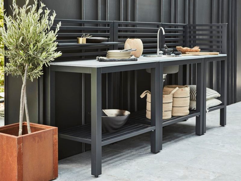 Brafab Bellac outdoor Kitchen Svart/Grå
