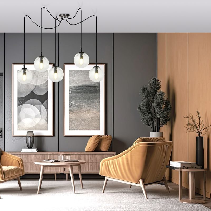 Emibig Lighting Taklampa GIGI 5 BL TRANSPARENT