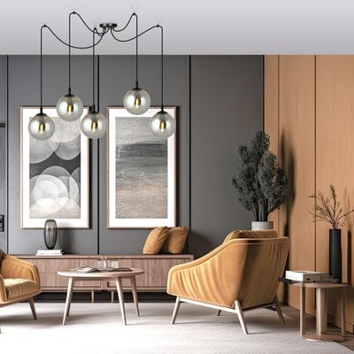 Emibig Lighting Taklampa GIGI 5 BL GRAFIT