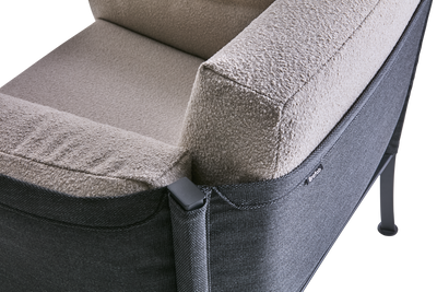 Brafab Delux Fåtölj Svart/Teddy Beige