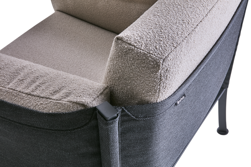 Brafab Delux Fåtölj Svart/Teddy Beige