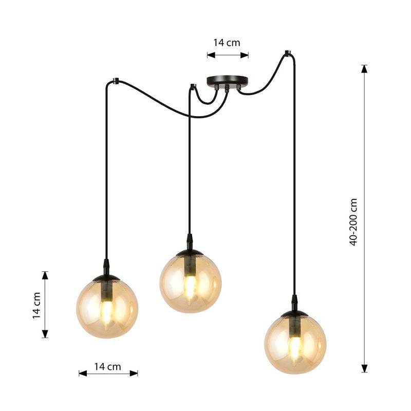 Emibig Lighting Taklampa GIGI 3 BL HONUNG