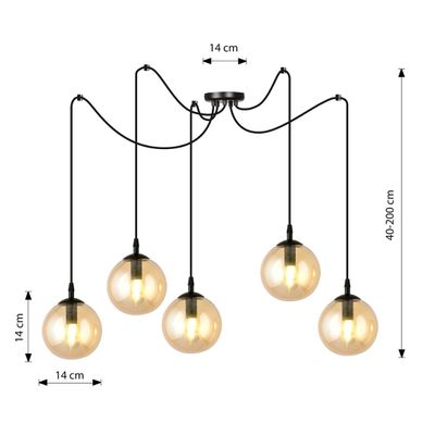Emibig Lighting Taklampa GIGI 5 BL HONUNG