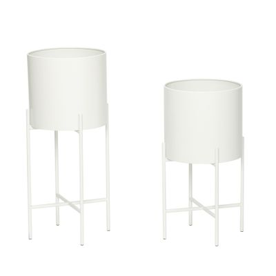 Hübsch Airy Krukor Vit (set om 2)