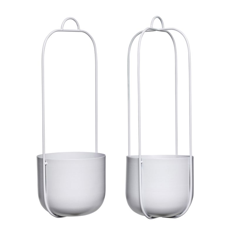 Hübsch Lotus Hängkrukor Ljusgrå (set om 2)