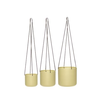 Hübsch Bloom Hängkrukor Stor Khaki (set om 3)
