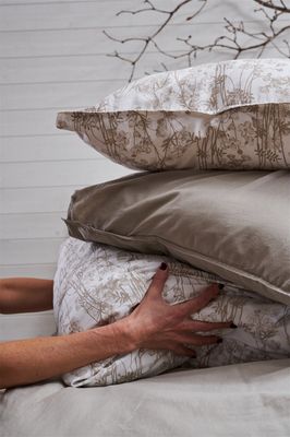 Redlunds Elton Påslakanset Beige 150x210 50x60 cm