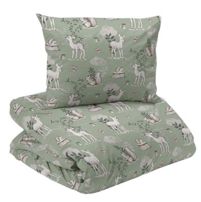 Redlunds Bambi Bäddset Grön 150x210 50x60 cm