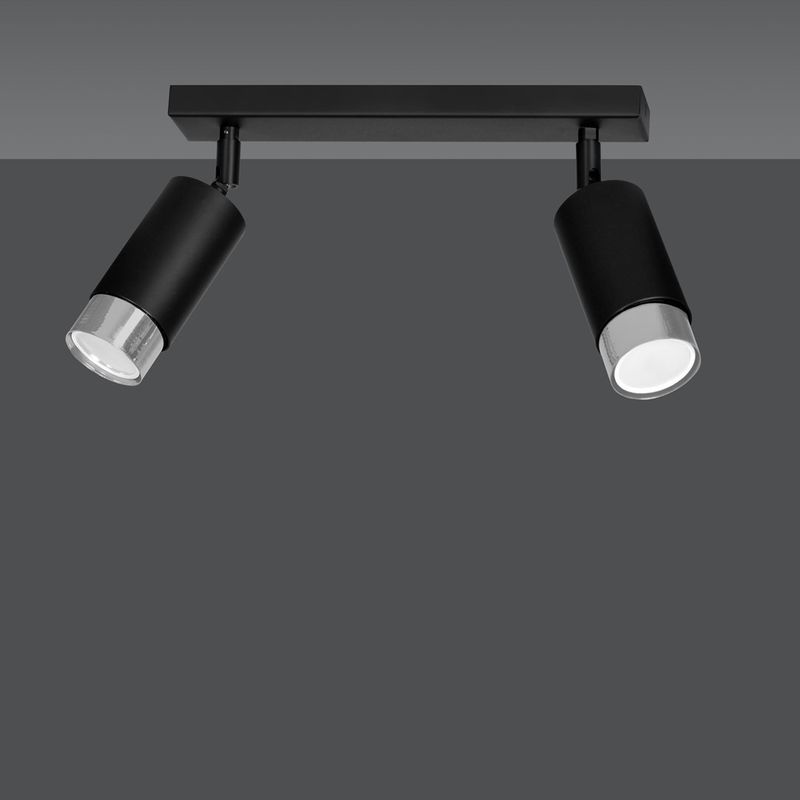 Emibig Lighting Taklampa HIRO 2 SVART/KROM