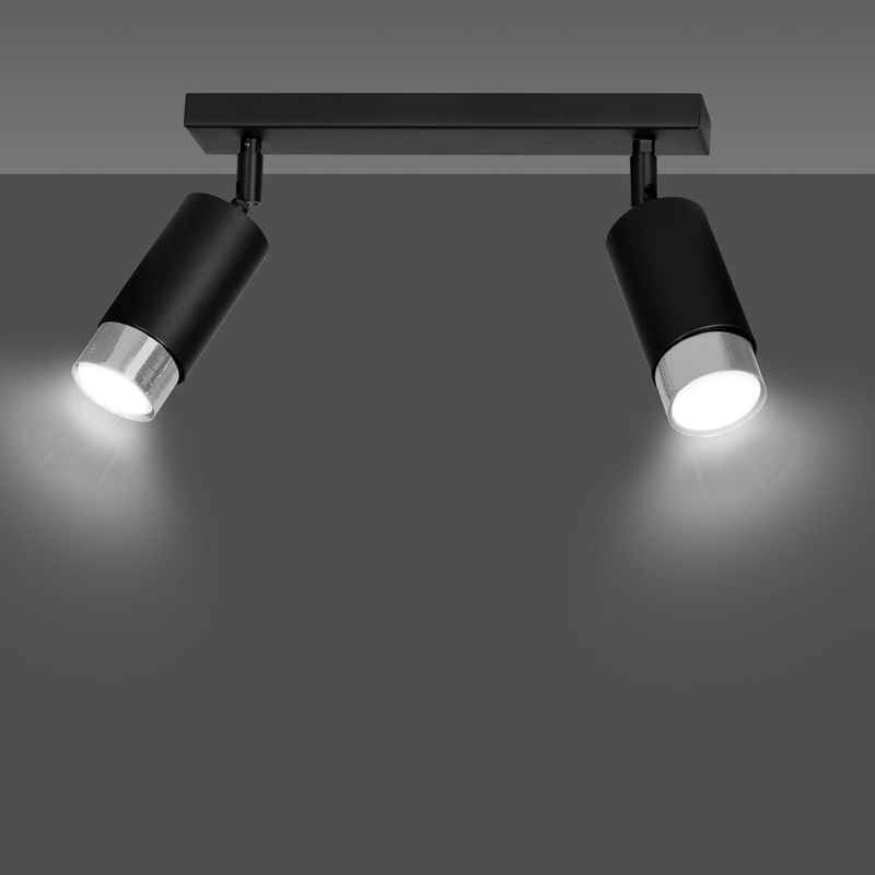 Emibig Lighting Taklampa HIRO 2 SVART/KROM