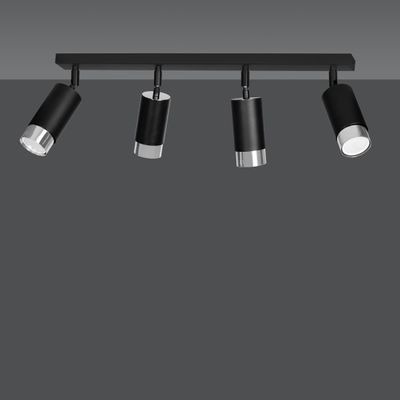 Emibig Lighting Taklampa HIRO 4 SVART/KROM
