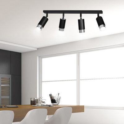 Emibig Lighting Taklampa HIRO 4 SVART/KROM
