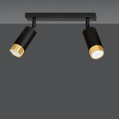 Emibig Lighting Taklampa HIRO 2 SVART/GULD