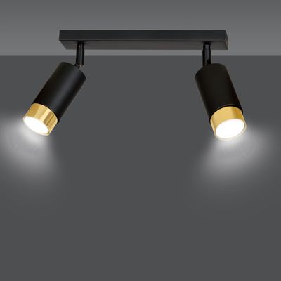 Emibig Lighting Taklampa HIRO 2 SVART/GULD