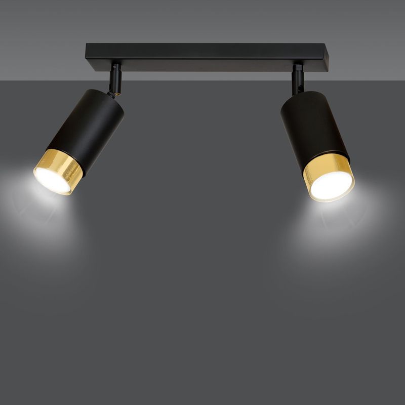 Emibig Lighting Taklampa HIRO 2 SVART/GULD