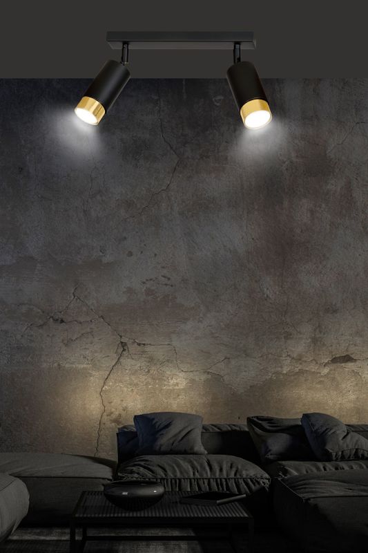 Emibig Lighting Taklampa HIRO 2 SVART/GULD