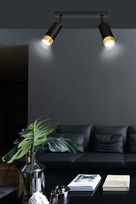 Emibig Lighting Taklampa HIRO 2 SVART/GULD