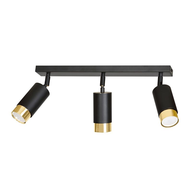 Emibig Lighting Taklampa HIRO 3 SVART/GULD