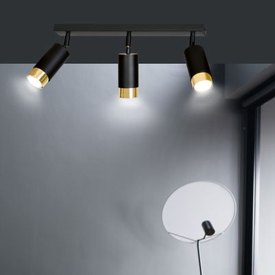 Emibig Lighting Taklampa HIRO 3 SVART/GULD