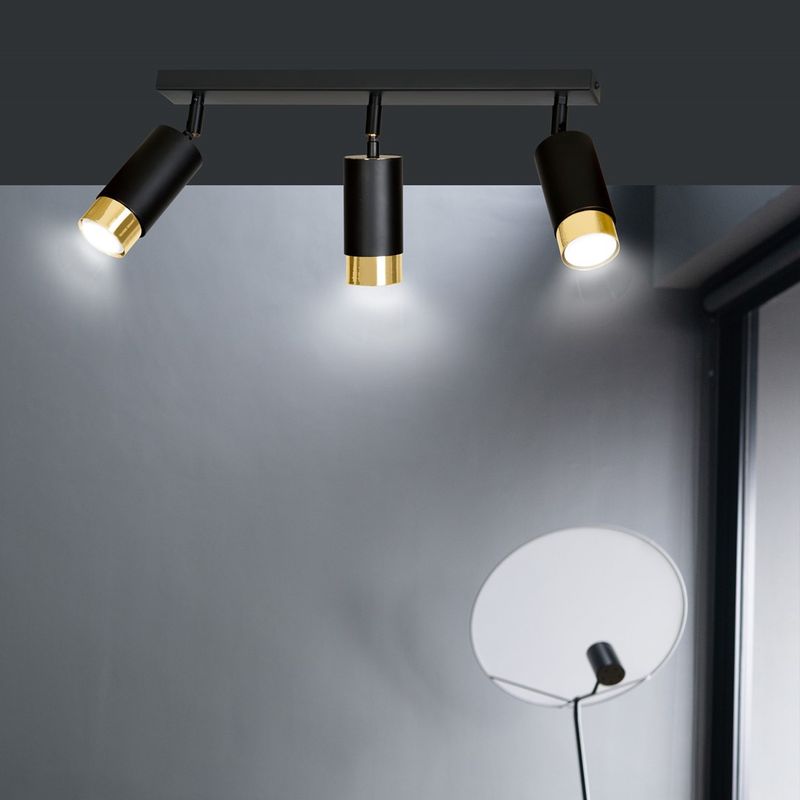 Emibig Lighting Taklampa HIRO 3 SVART/GULD