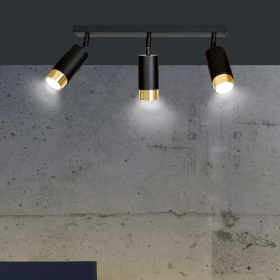 Emibig Lighting Taklampa HIRO 3 SVART/GULD
