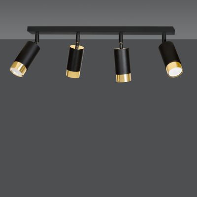Emibig Lighting Taklampa HIRO 4 SVART/GULD