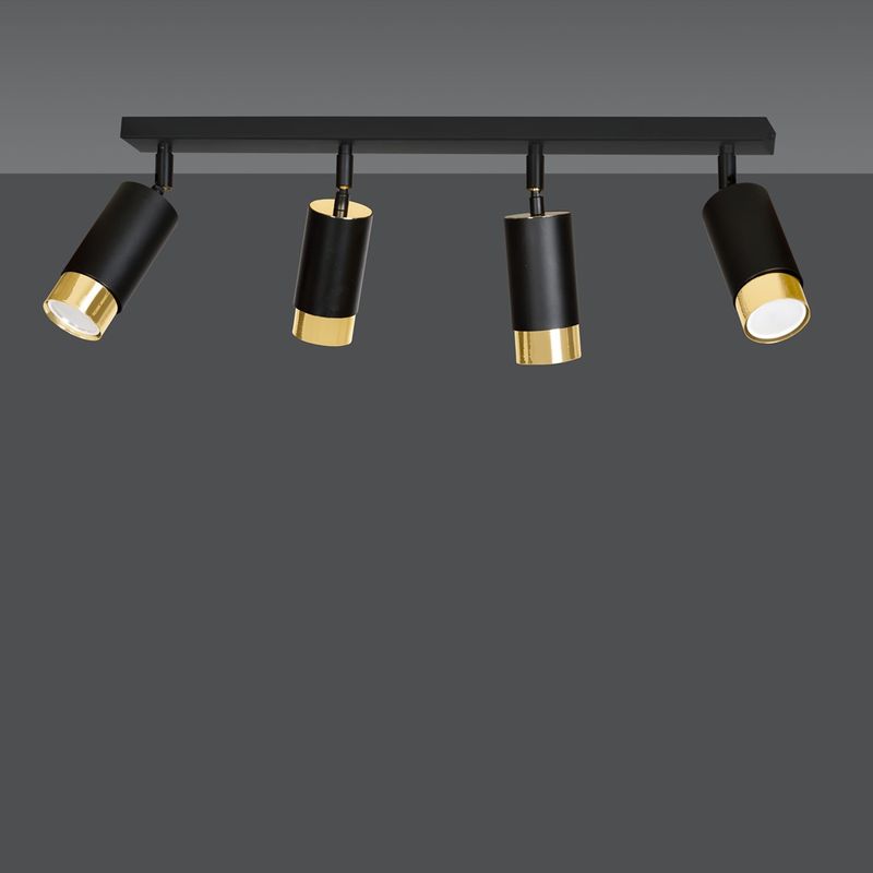 Emibig Lighting Taklampa HIRO 4 SVART/GULD