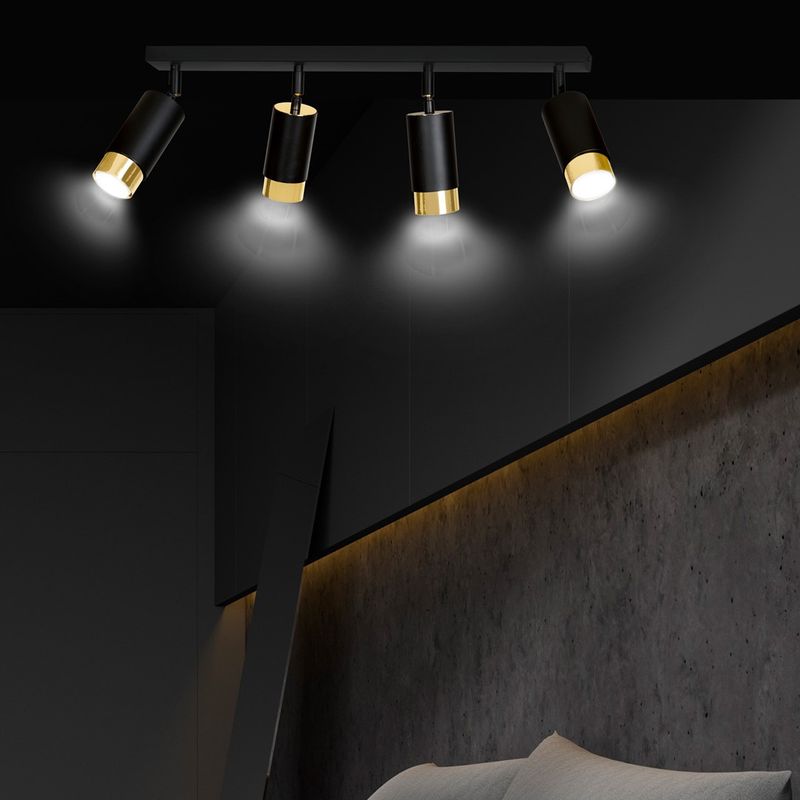 Emibig Lighting Taklampa HIRO 4 SVART/GULD