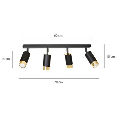Emibig Lighting Taklampa HIRO 4 SVART/GULD