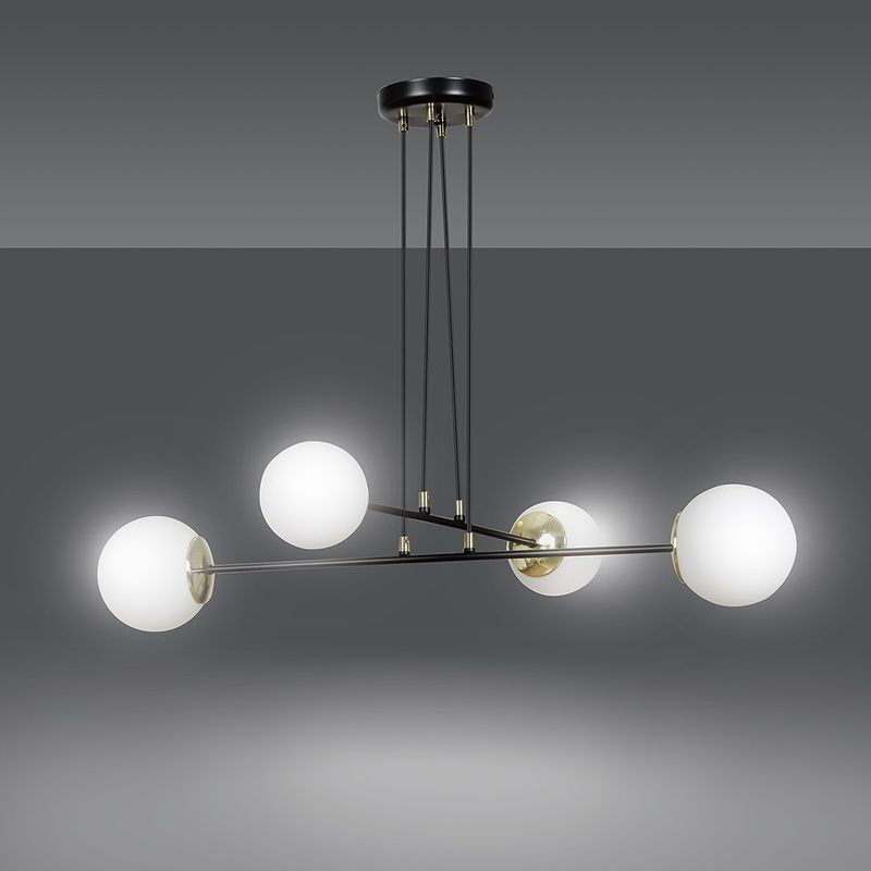 Emibig Lighting Taklampa OGNIS 4 SVART