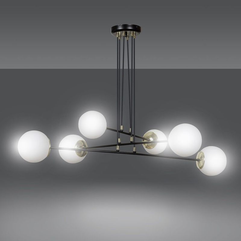 Emibig Lighting Taklampa OGNIS 6 SVART