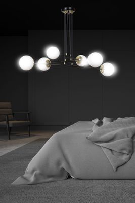Emibig Lighting Taklampa OGNIS 6 SVART