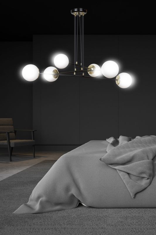 Emibig Lighting Taklampa OGNIS 6 SVART