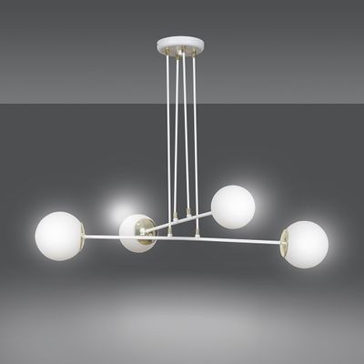 Emibig Lighting Taklampa OGNIS 4 VIT