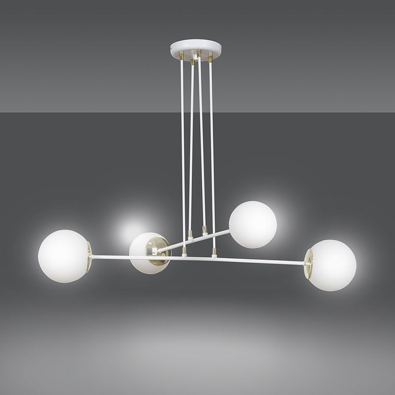 Emibig Lighting Taklampa OGNIS 4 VIT