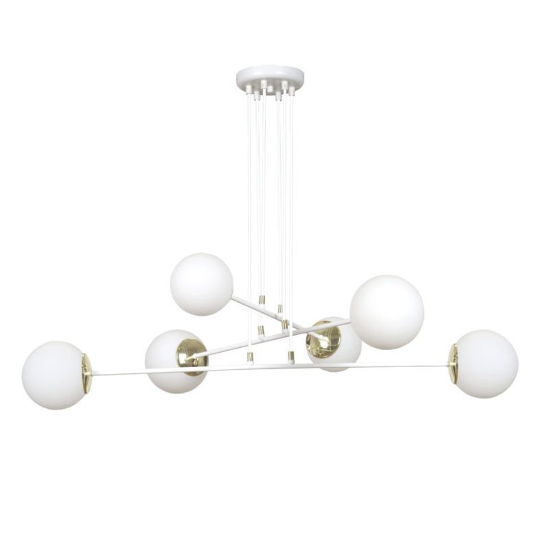 Emibig Lighting Taklampa OGNIS 6 VIT