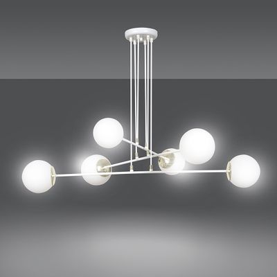 Emibig Lighting Taklampa OGNIS 6 VIT