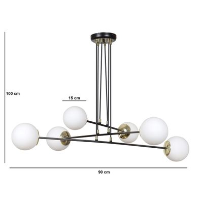 Emibig Lighting Taklampa OGNIS 6 VIT