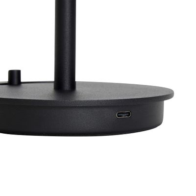 Hübsch Salon Bärbar Lampa Svart