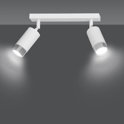 Emibig Lighting Taklampa HIRO 2 VIT/KROM